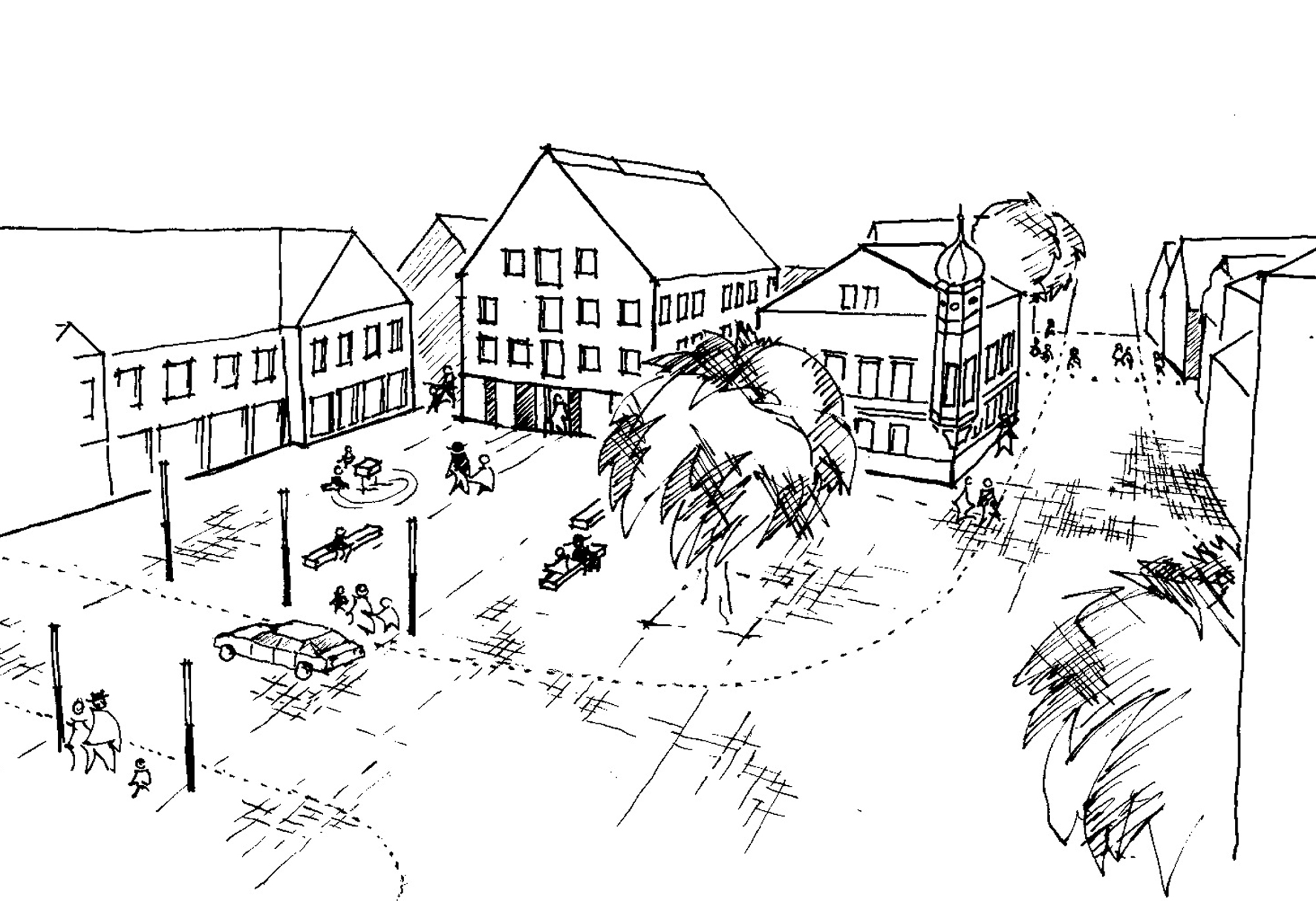 Städtebau Stadtmitte Thannhausen Architektenwerk